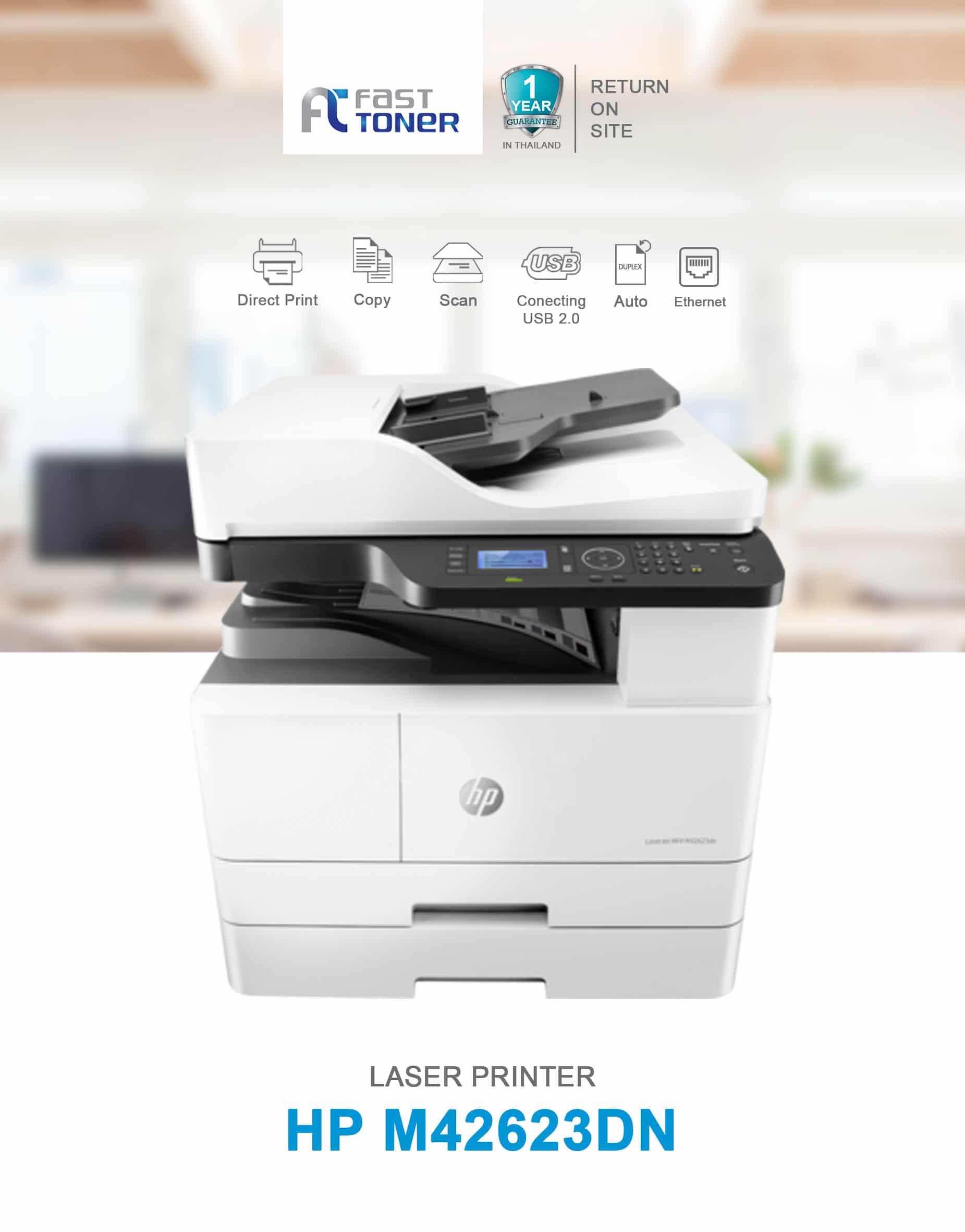 Printer HP LaserJet MFP M42623dn | Fast Toner